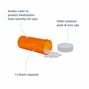 13 DR Child Resistant Vials (360 Pcs)