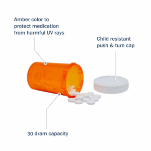 30 DR Child Resistant Vials (160 Pcs)