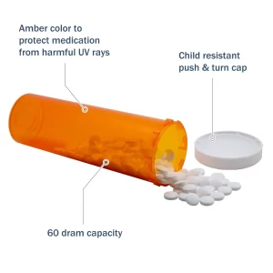 60 DR Child Resistant Vials (96 Pcs)