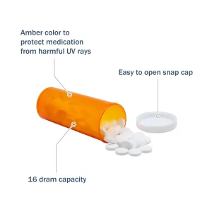 16 DR Snap Cap Vials (300 Pcs)