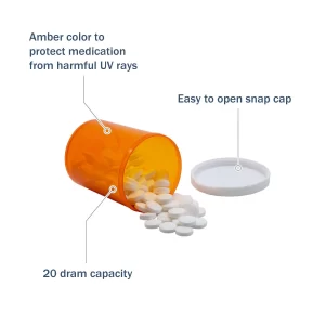 20 DR Snap Cap Vials (200 Pcs)