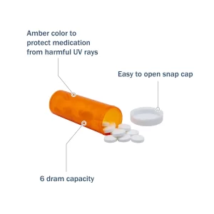 6 DR Snap Cap Vials (650 Pcs)